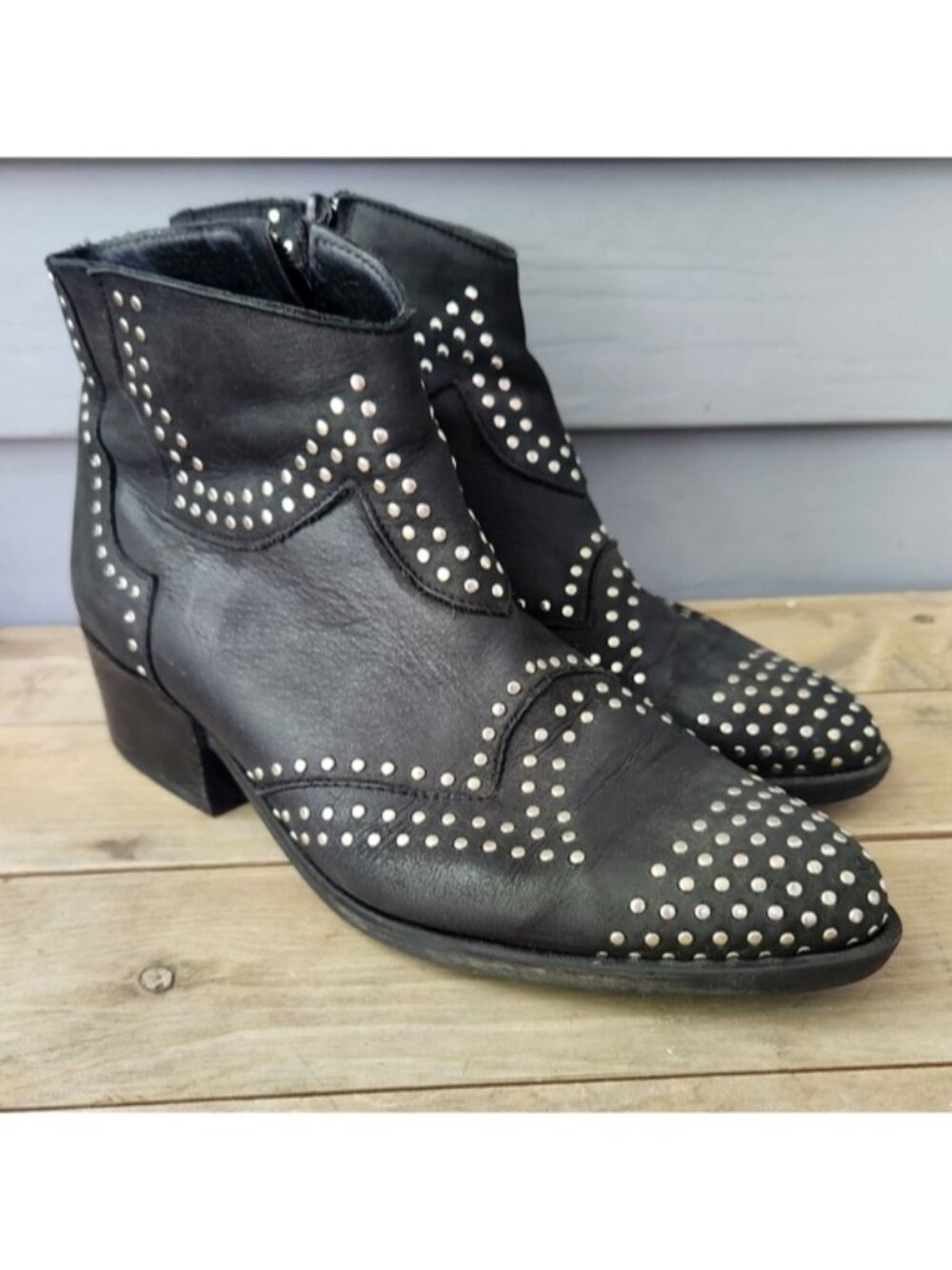 Sacha Premium Collection Studded Ankle Boots Rodeo Queen